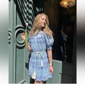 NWT Stellah Embroidery Button Down Mini Dress